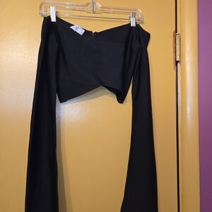 House of CB Black Crop Top